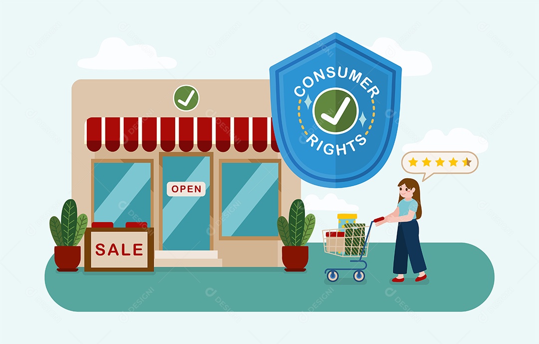 Dia Mundial dos Direitos do Consumidor Vetor EPS