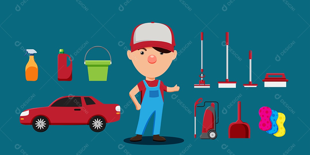 Labrador de Carros Ilustração Vetor EPS