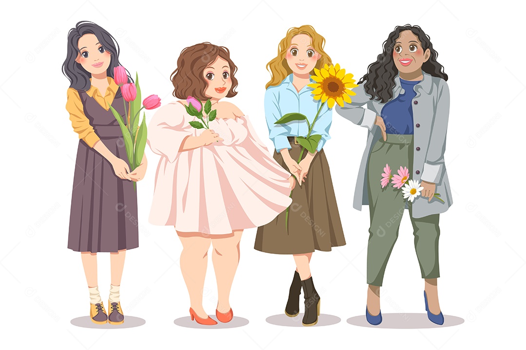 Ilustração do Dia Internacional da Mulher Vetor EPS