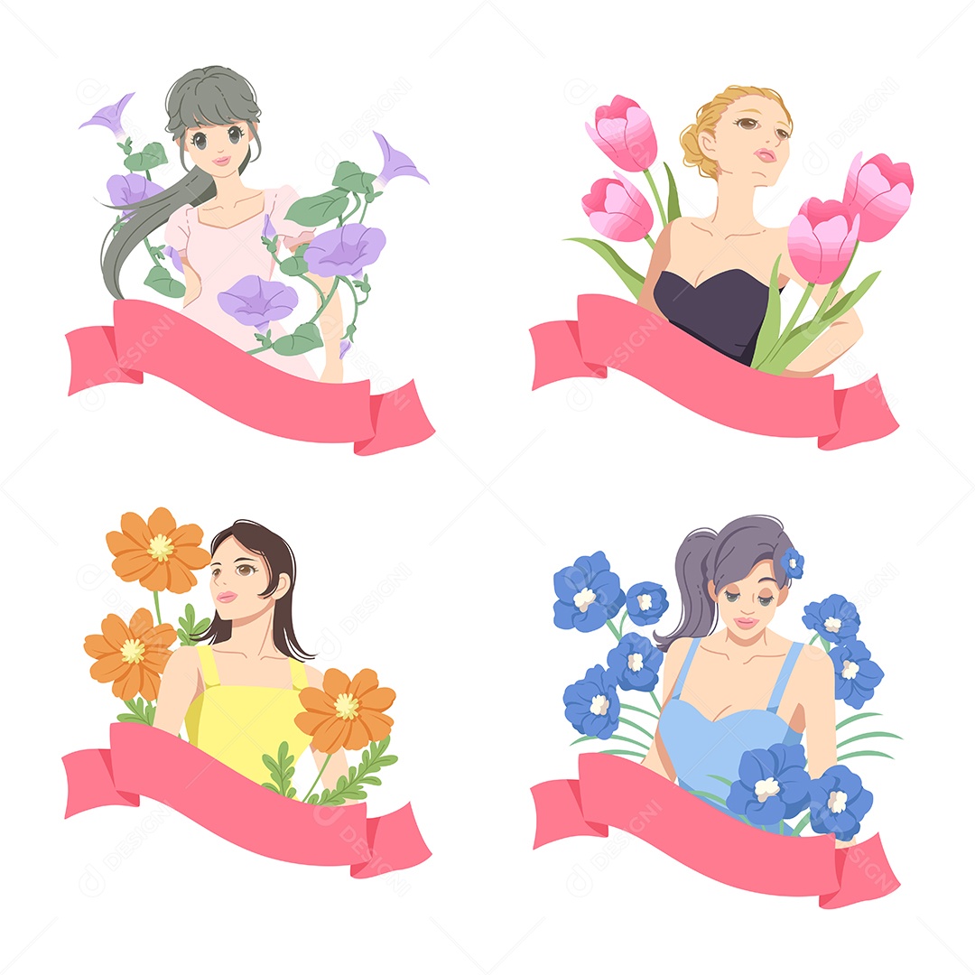 Ilustração do Dia Internacional da Mulher Vetor EPS