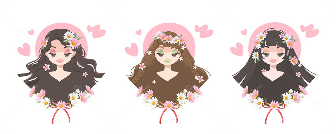 Feliz Dia Internacional da Mulher Vetor EPS