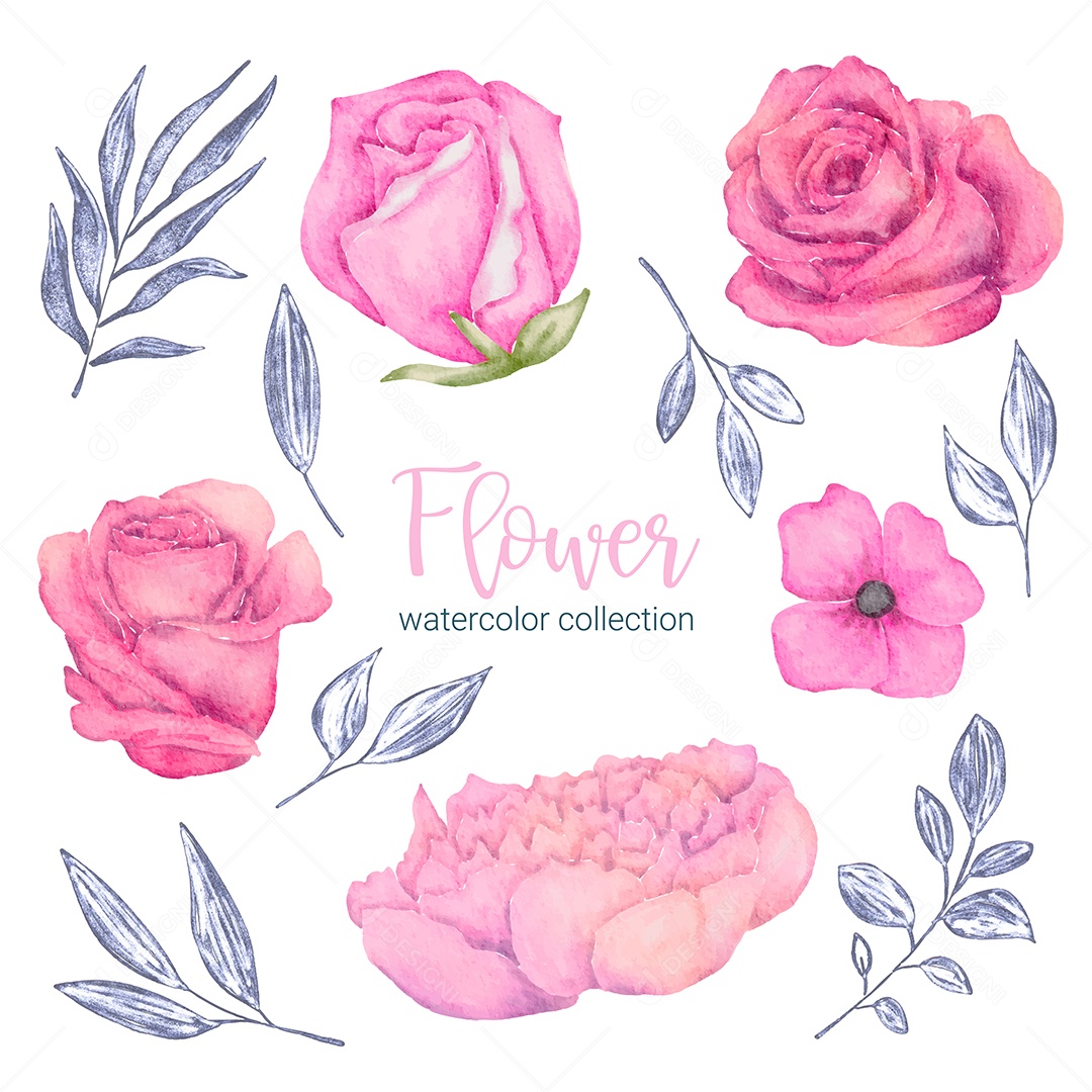 Lindo Buquê de Flores Vetor EPS