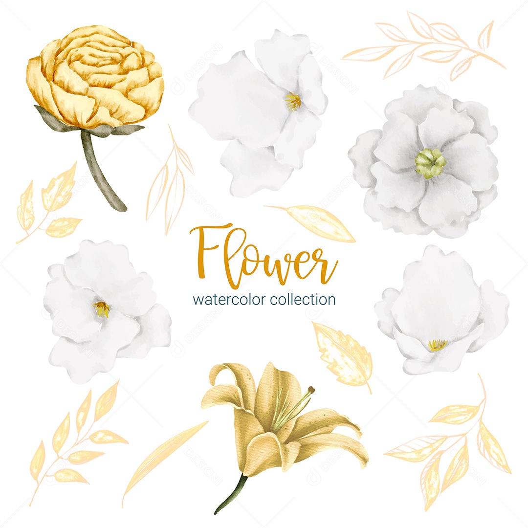 Lindo Buquê de Flores Vetor EPS