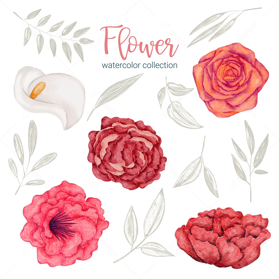 Lindo Buquê de Flores Vetor EPS