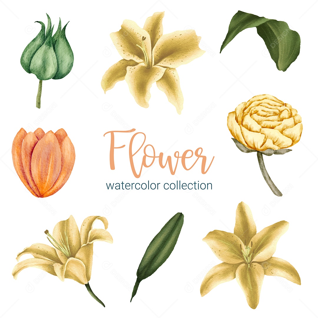 Lindo Buquê de Flores Vetor EPS