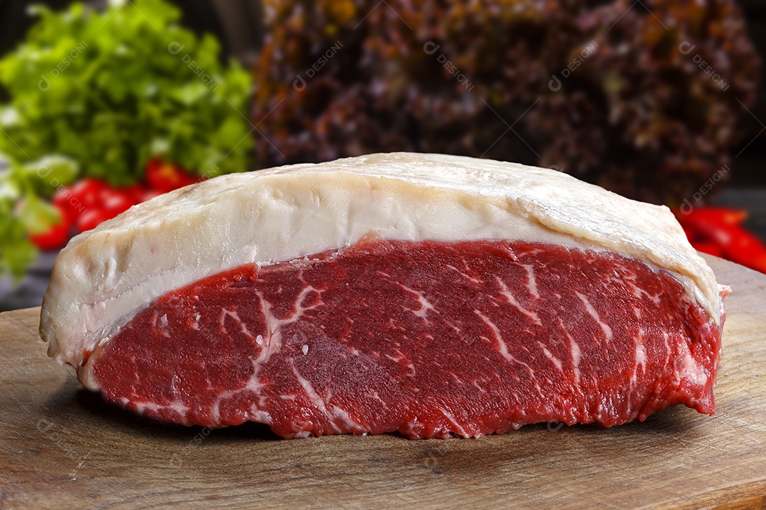 Picanha sobre uma tábua de pedra