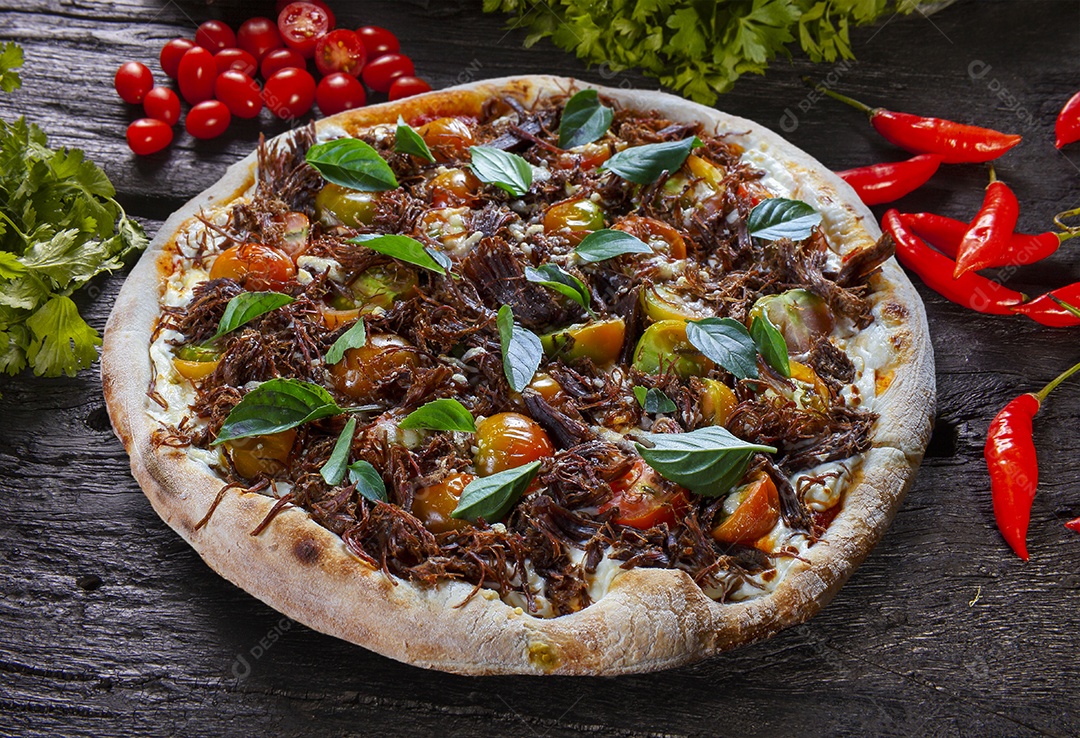 Pizza de carne seca, carne seca