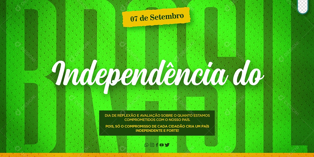 Banner 07 De Setembro Independência Do Brasil Social Media PSD Editável