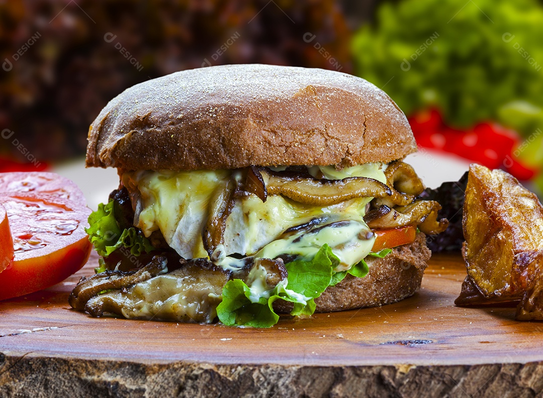 Hambúrguer delicioso gourmet