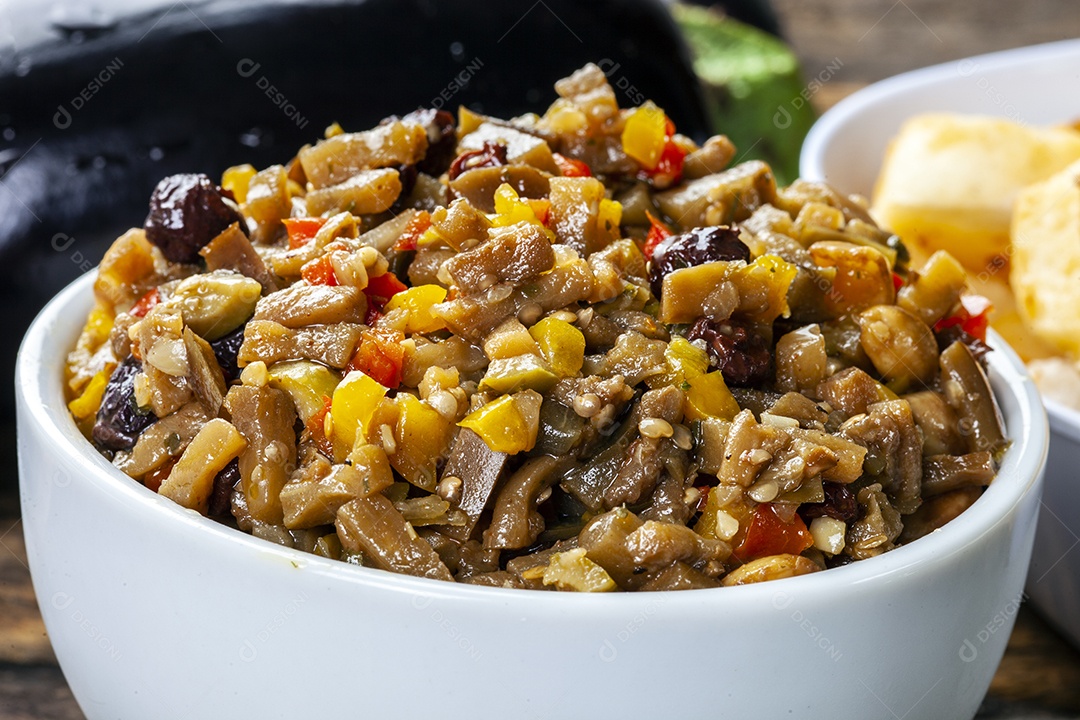 Berinjela Caponata antepasto de berinjela