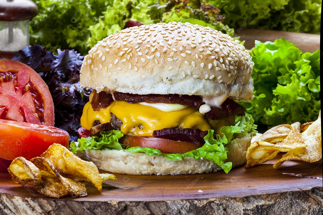 Burger King com fritas