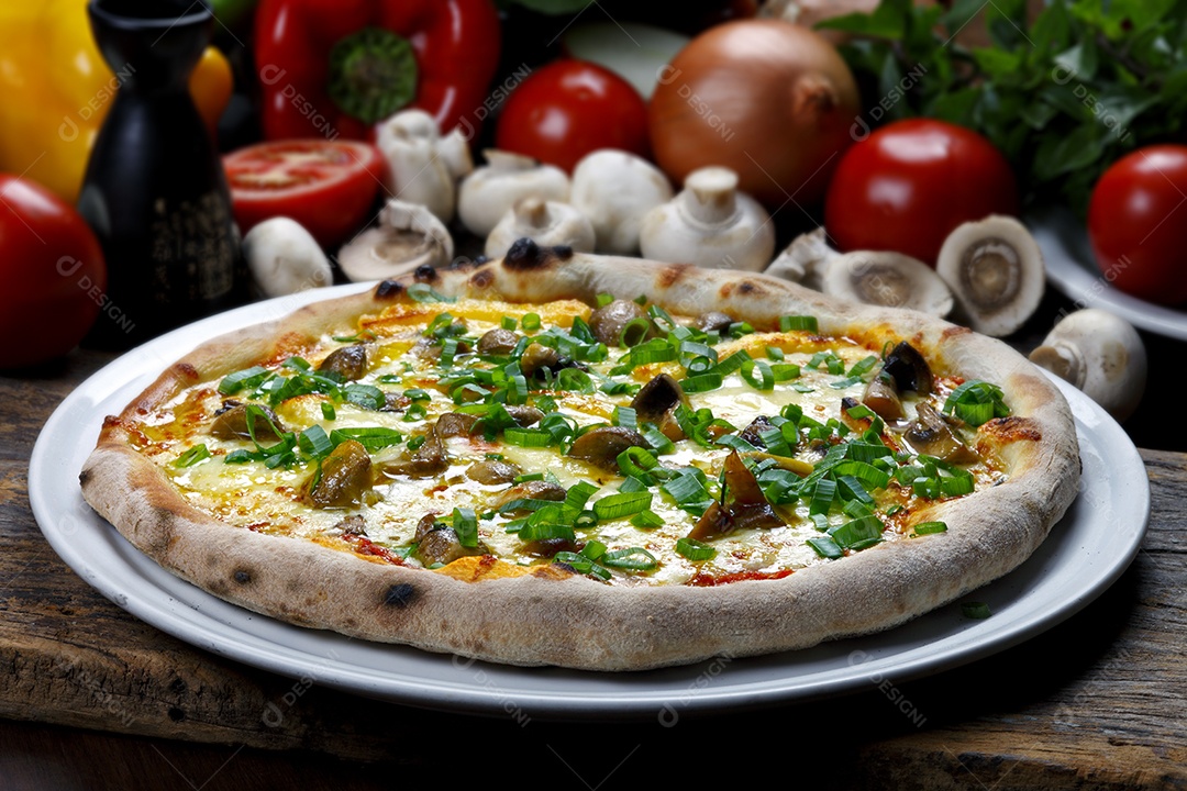 Deliciosa pizza sobre a mesa