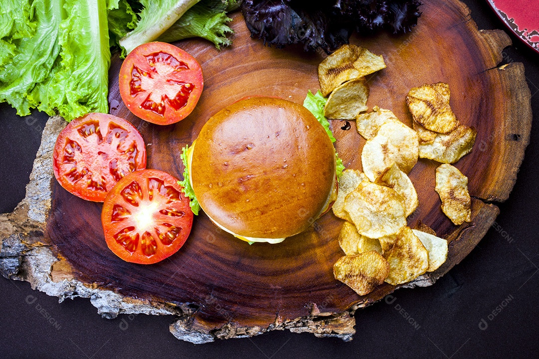 Delicioso hambúrguer gourmet