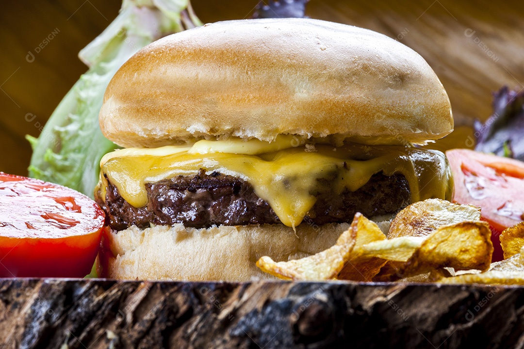 Delicioso hambúrguer gourmet