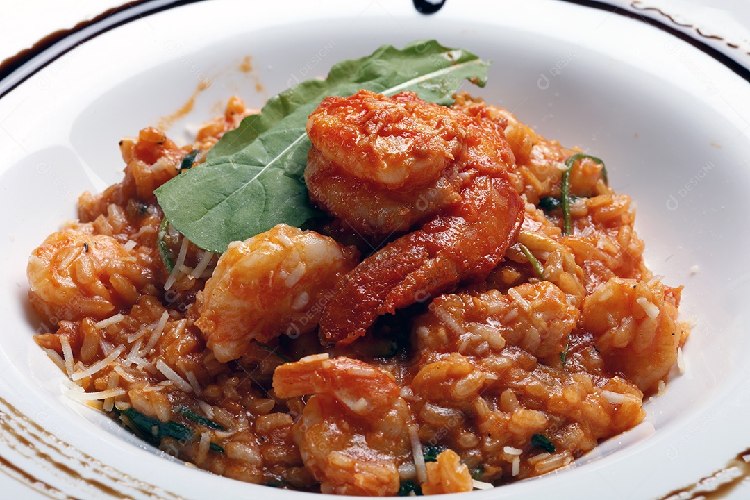 Risotto de camarão delicioso