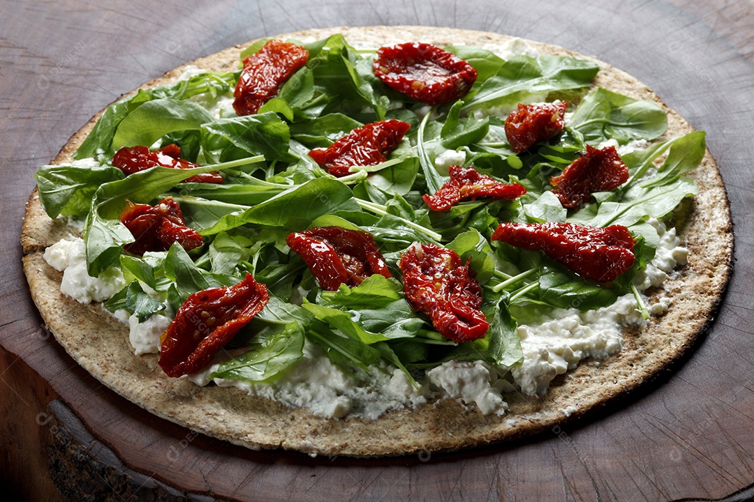 Pizza de farinha de trigo integral