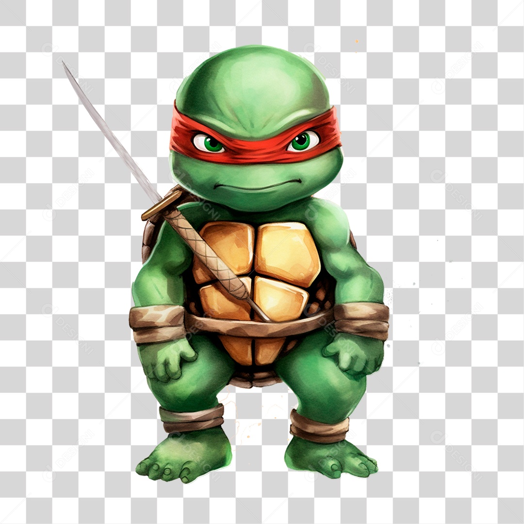 Tartaruga Ninja Verde PNG Transparente