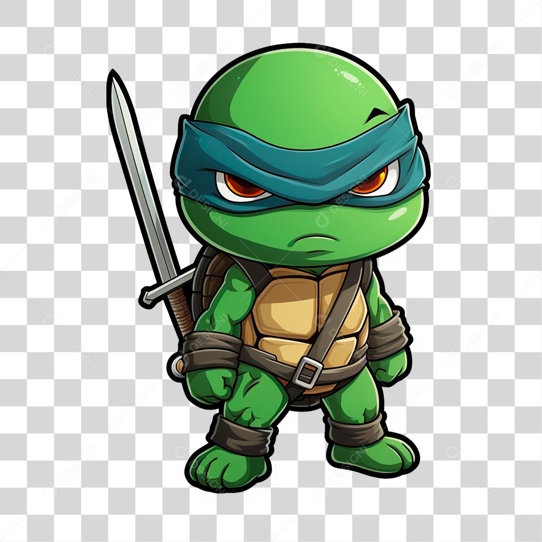 Tartaruga Ninja Verde PNG Transparente