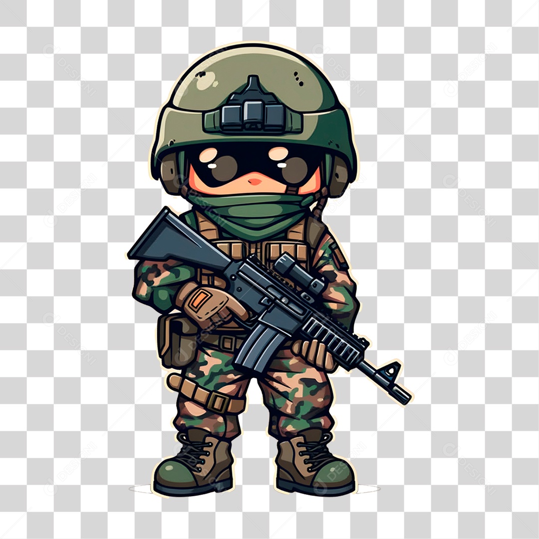 Soldado Militar PNG Transparente
