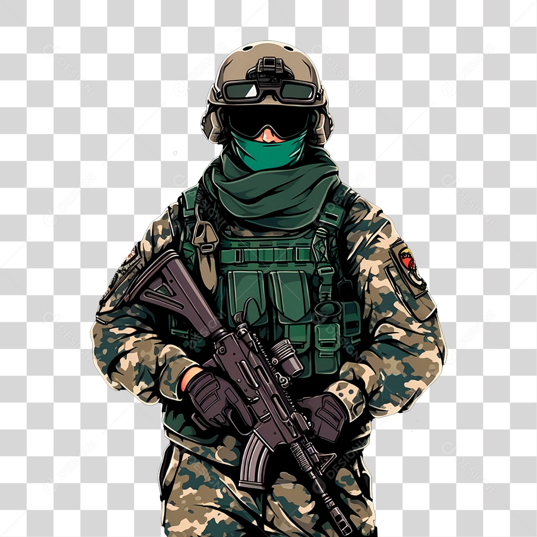 Soldado Militar PNG Transparente