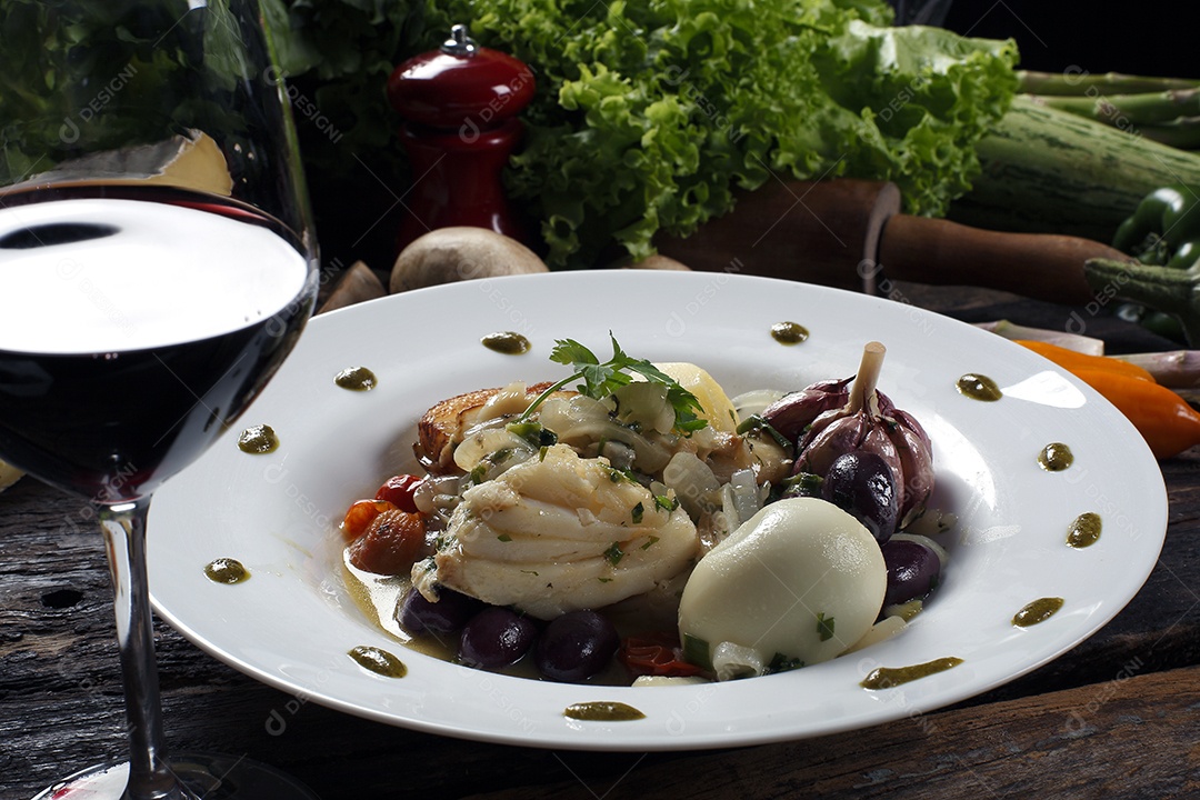 Bacalhau assado com azeite