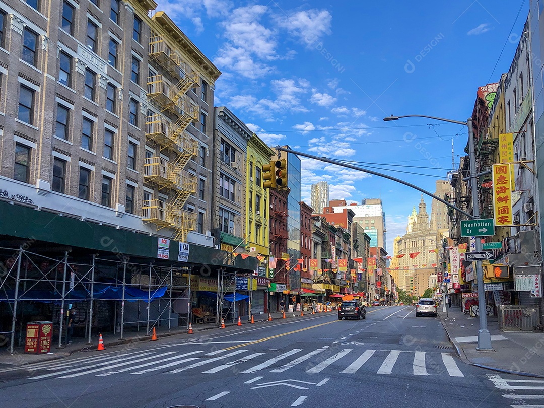 Ruas de Chinatown em bairro de Nova York