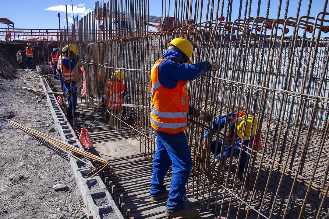 Grande construção pontes edifícios indústria