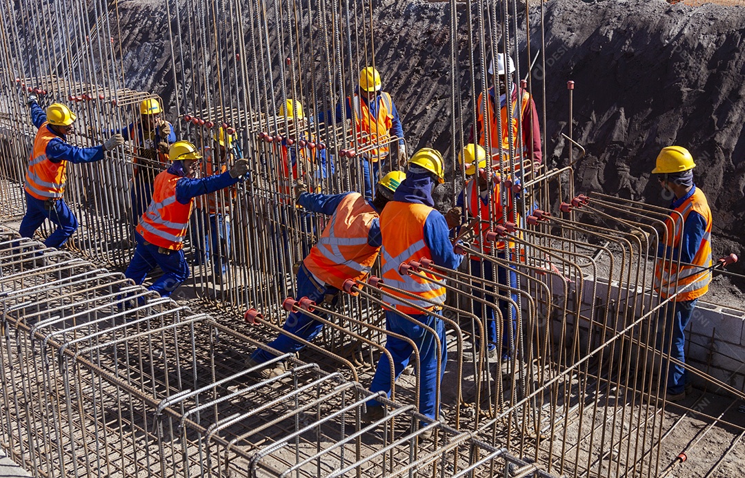 Grande construção pontes edifícios indústria