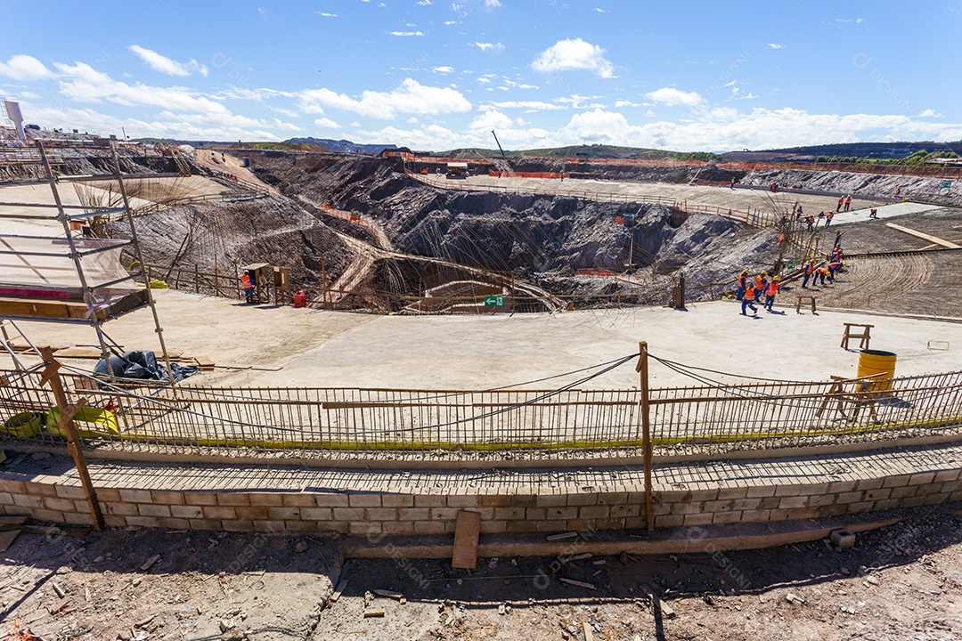 Grande construção pontes edifícios indústria