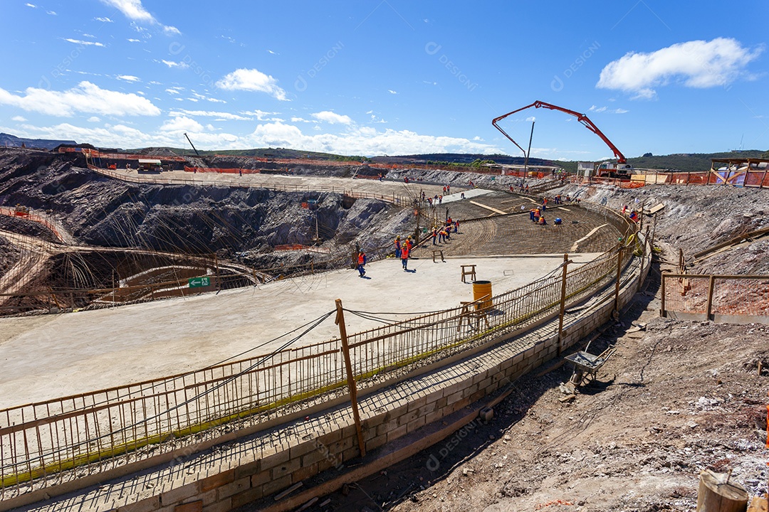 Grande construção pontes edifícios indústria