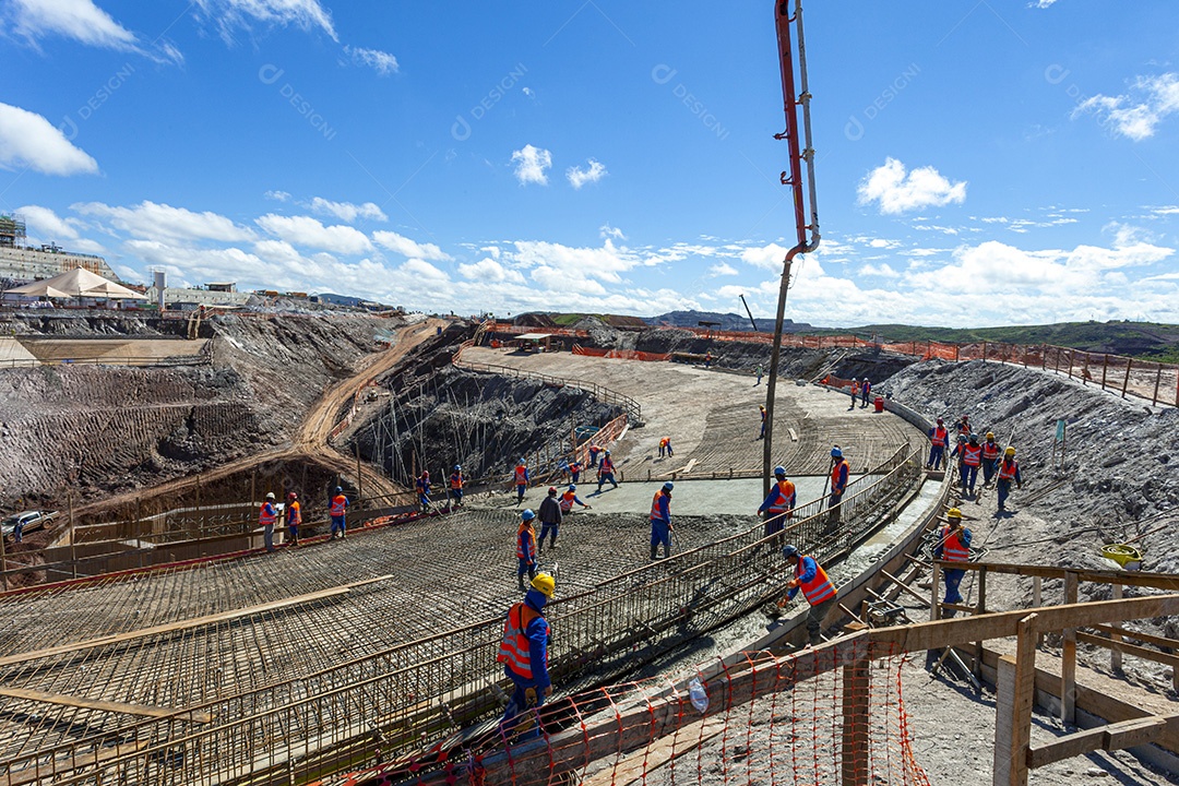 Grandes construções pontes edifícios execução industrial