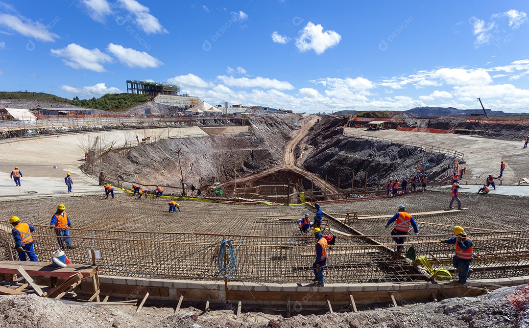 Grandes construções pontes estradas edifícios execução industrial