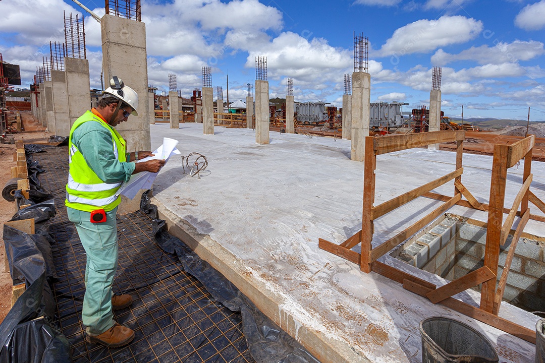 Grande construção pontes edifícios indústria