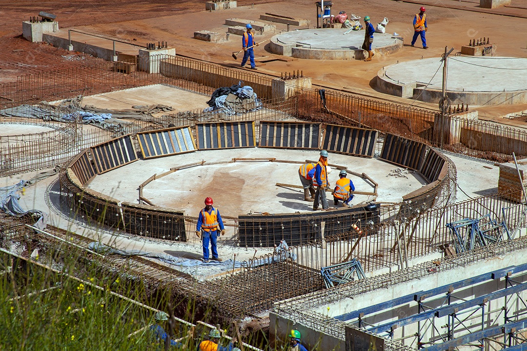 Grande construção pontes edifícios indústria