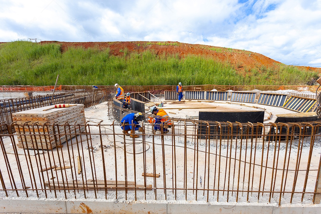 Grande construção pontes edifícios indústria