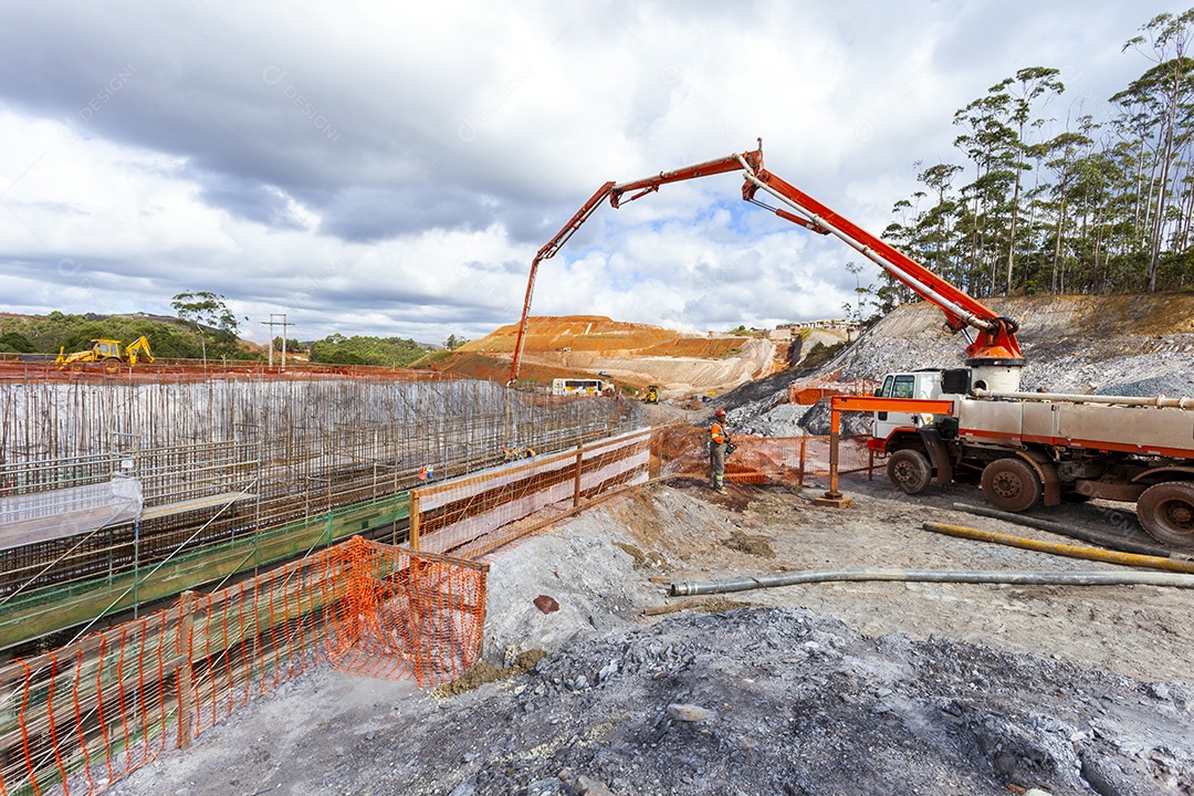 Grande construção pontes edifícios indústria