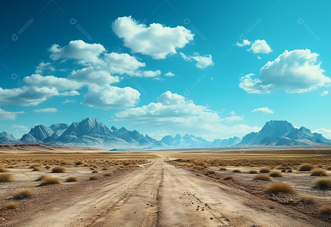 Imagem realista de estrada deserta