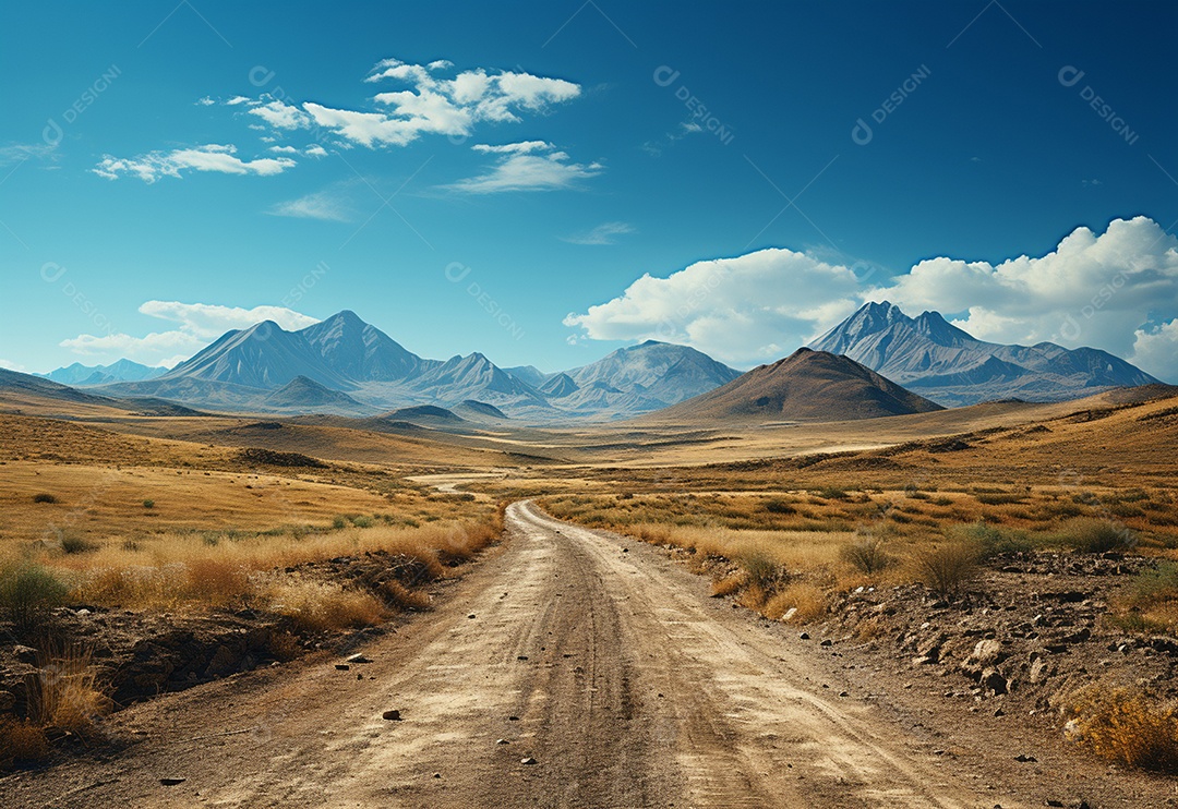 Imagem realista de estrada deserta