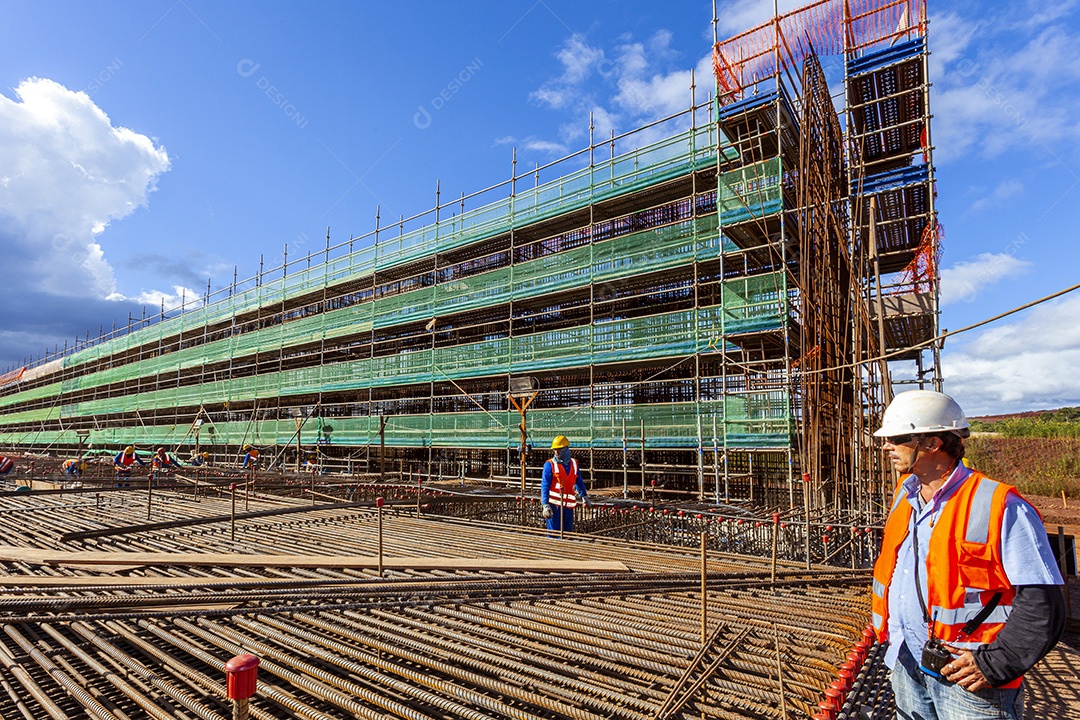 Grande construção pontes edifícios indústria