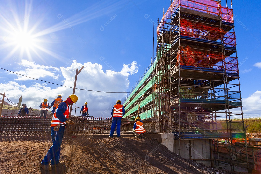 Grande construção pontes edifícios indústria