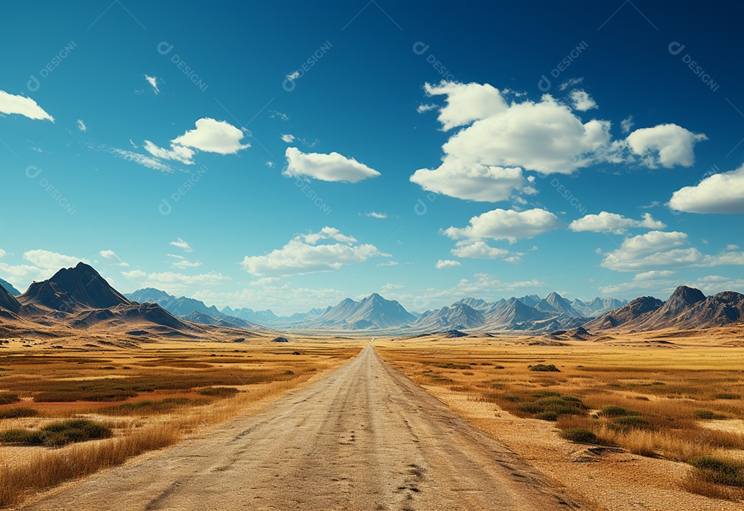Imagem realista de estrada deserta
