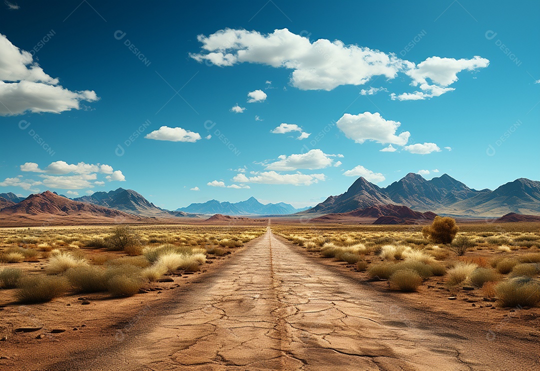 Imagem realista de estrada deserta