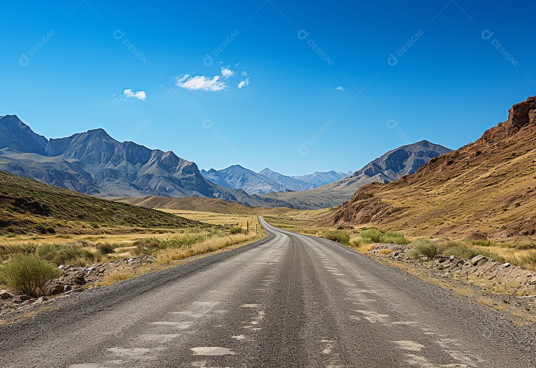 Imagem realista de estrada deserta
