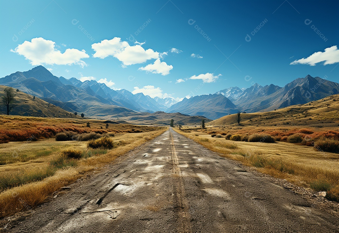 Imagem realista de estrada deserta