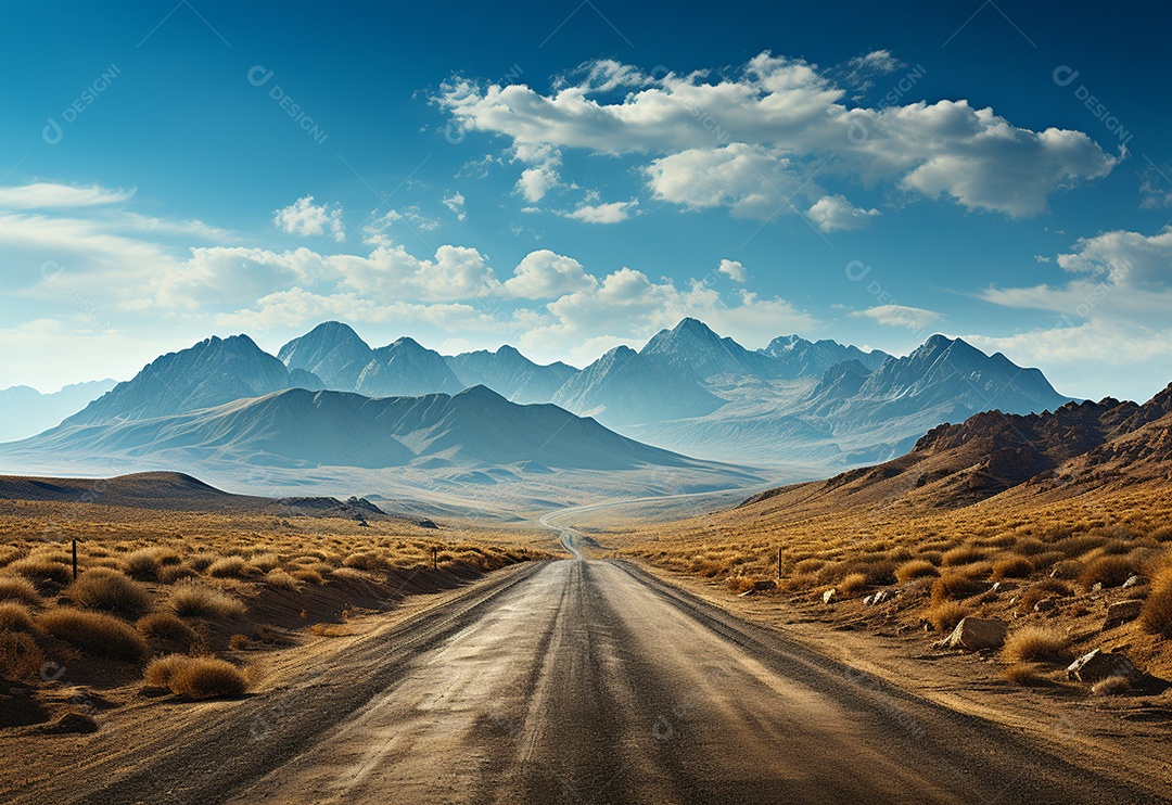 Imagem realista de estrada deserta