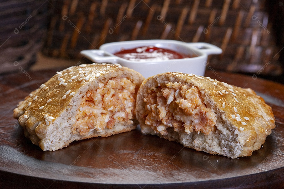 Empanada feita com farinha integral