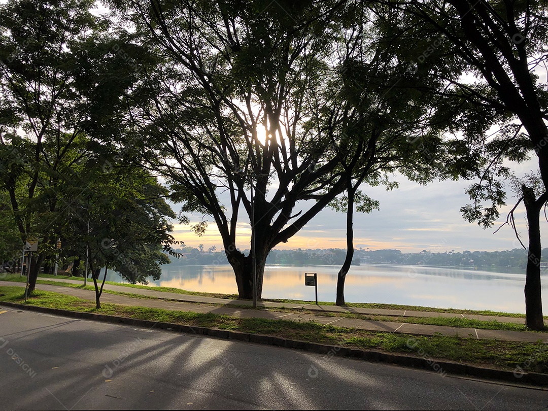 Vista linda para o lago de pampulha