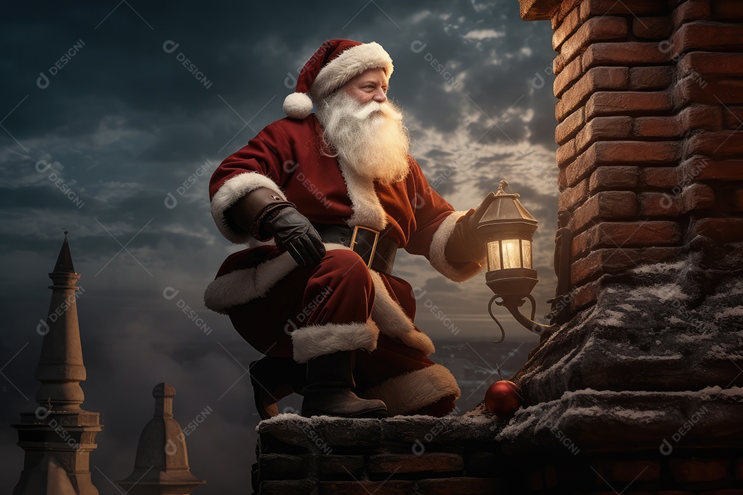 Amigável Papai Noel sorrindo