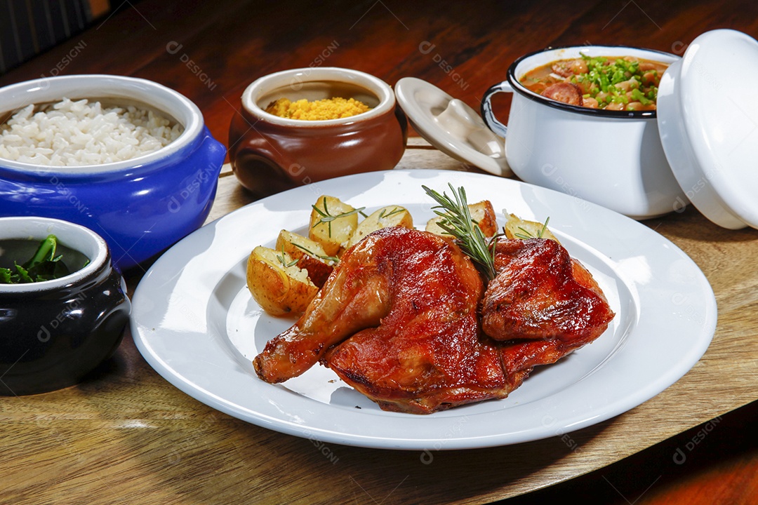 Frango assado ao molho