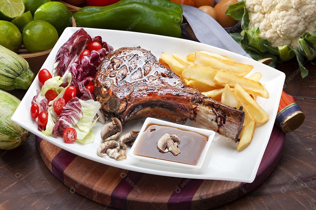 Bifes Tomahawk grelhados